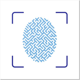 Fingerprint maze Posters and Art